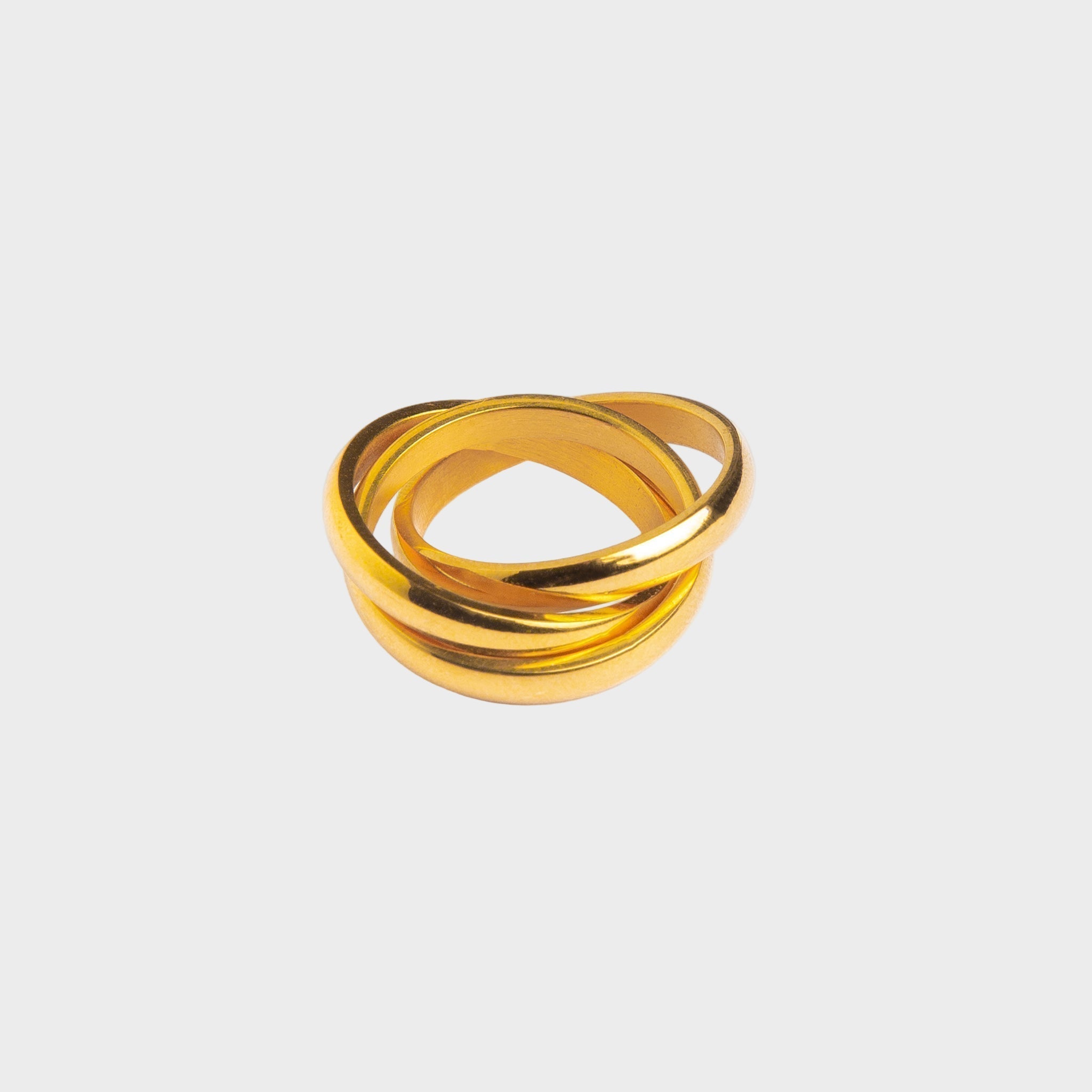Havana Curb Ring Stack - Gold