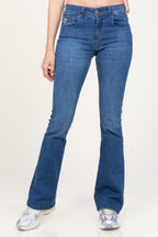 Calça jeans boca de sino Melrose L34 | azul