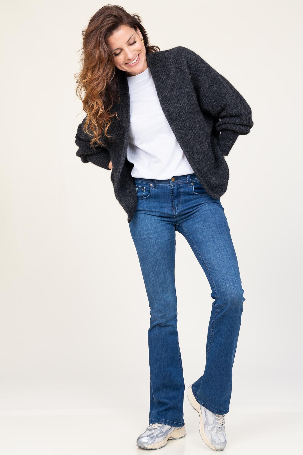 Calça jeans boca de sino Melrose L34 | azul