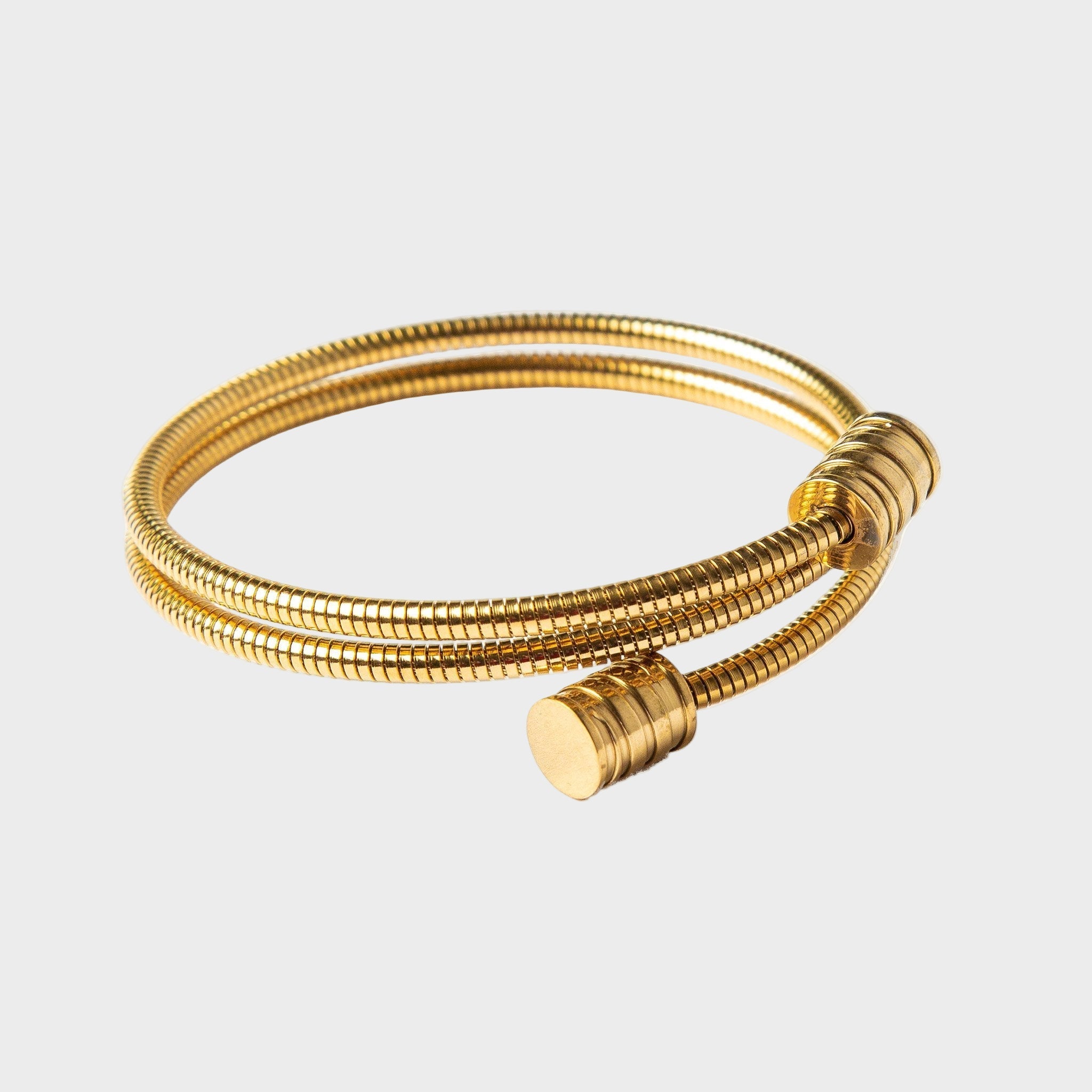 Gold Twister Bangle Bracelet
