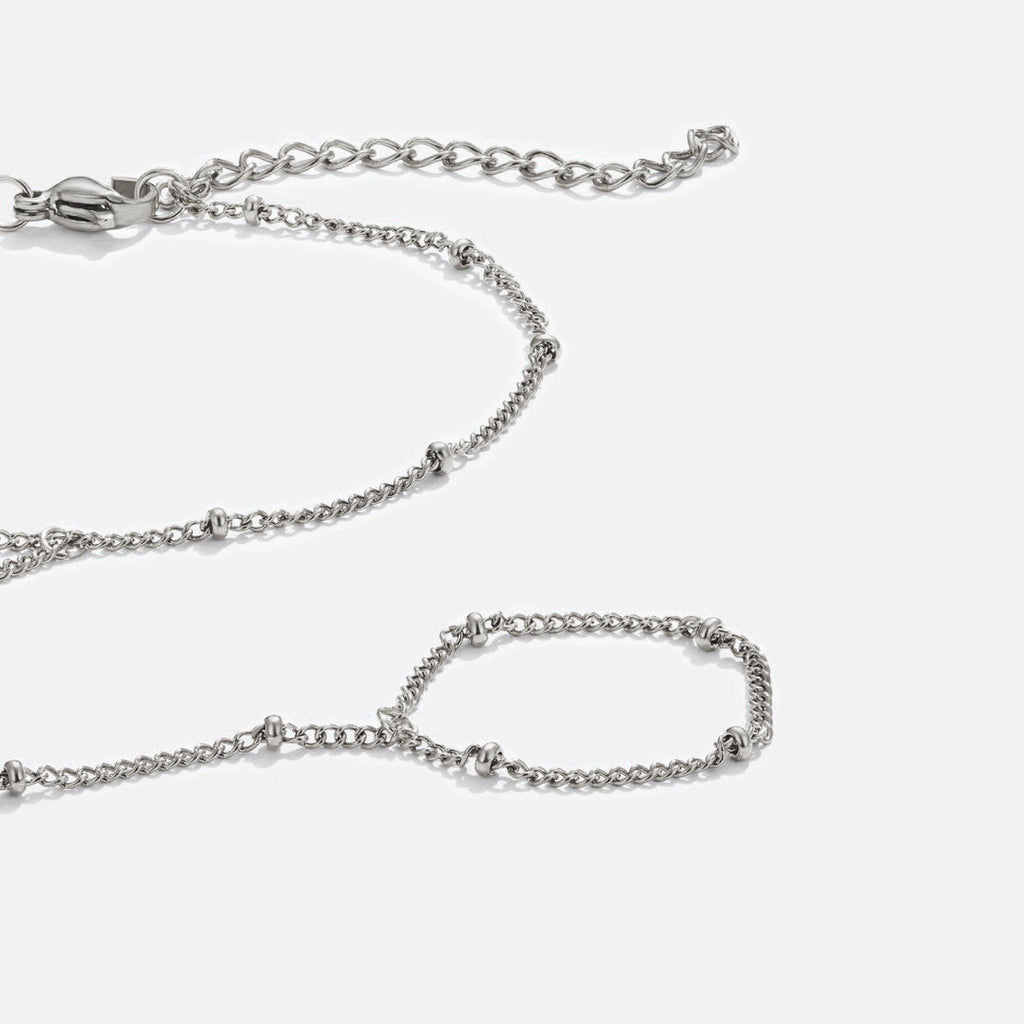 Silver Hand Chain Bracelet
