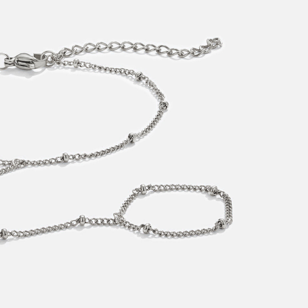 Silver Hand Chain Bracelet