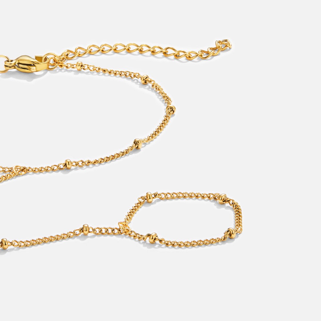 Free 18K Gold Hand Chain Bracelet