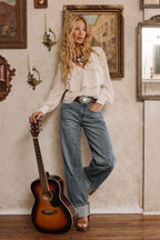 Slonovinová halenka s cvočky Alyssa