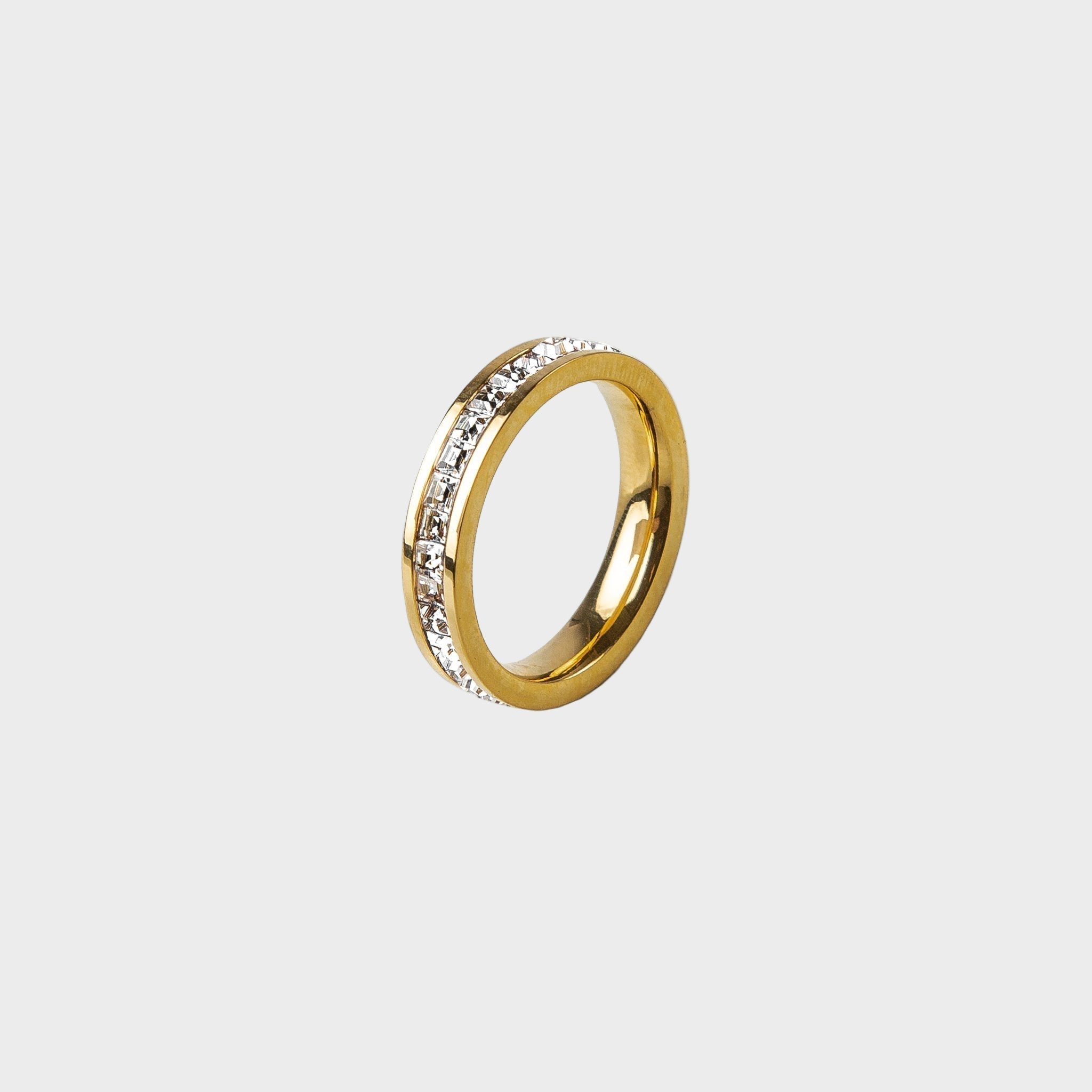 Monaco CZ Iced Ring - Gold