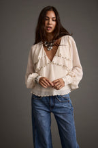 Slonovinová halenka s cvočky Alyssa