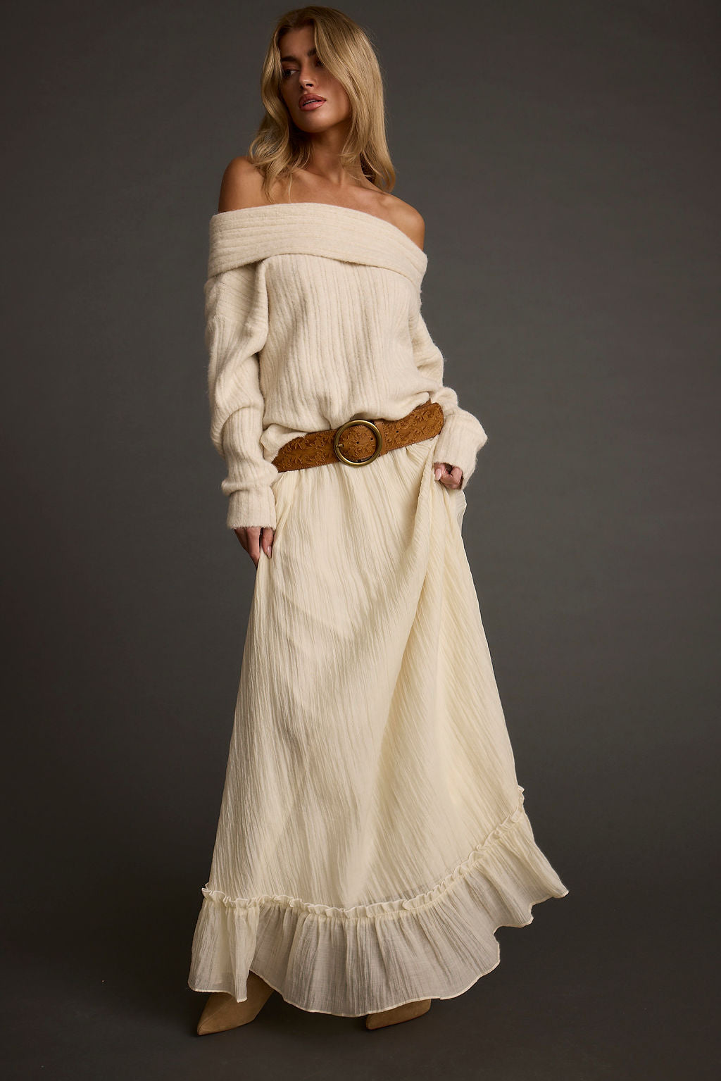 Dětská žlutá maxi sukně Dahlia