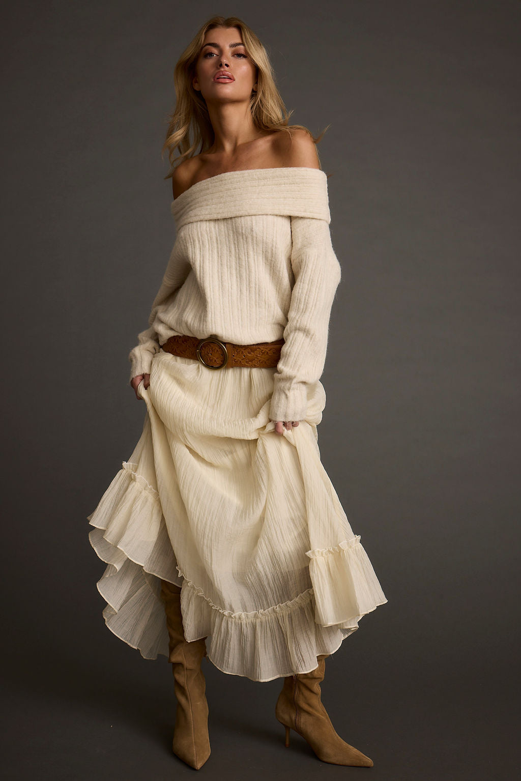 Dětská žlutá maxi sukně Dahlia