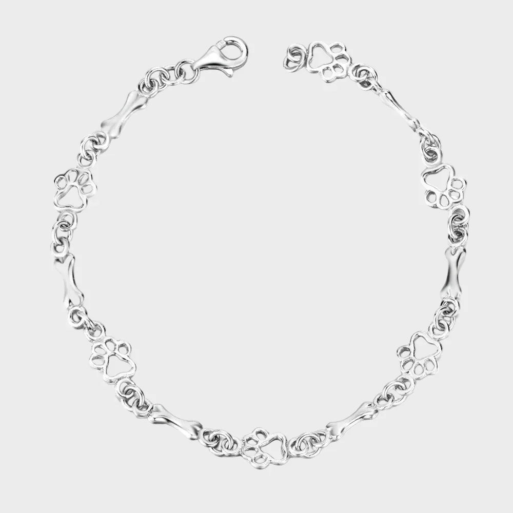 Náramek Věčné pouto s tlapkami a kostmi