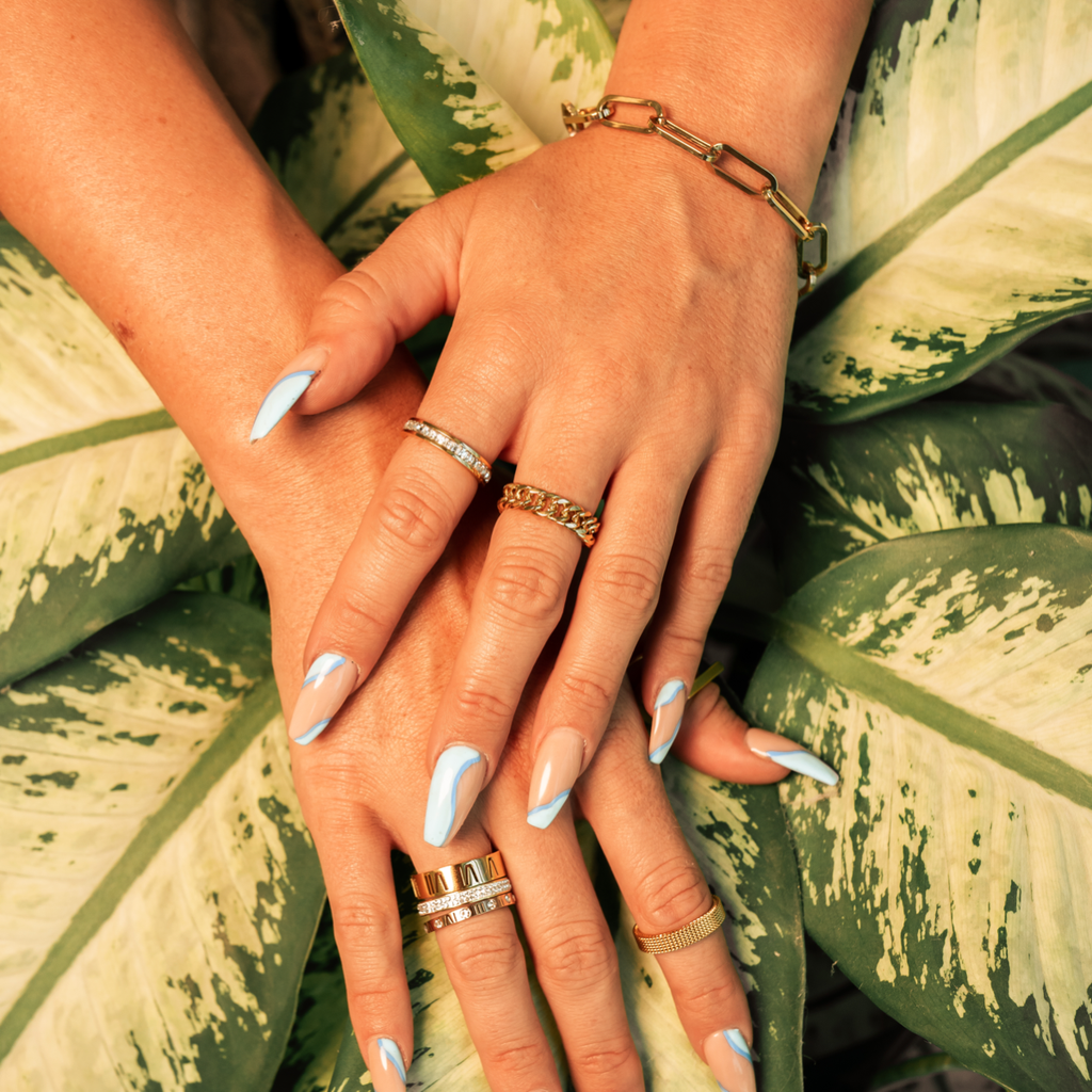 14karátový pozlacený řetízkový náramek s klipem