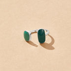 Green Willow Silver Wrap Ring