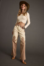 Dvoubarevné westernové kalhoty High Noon