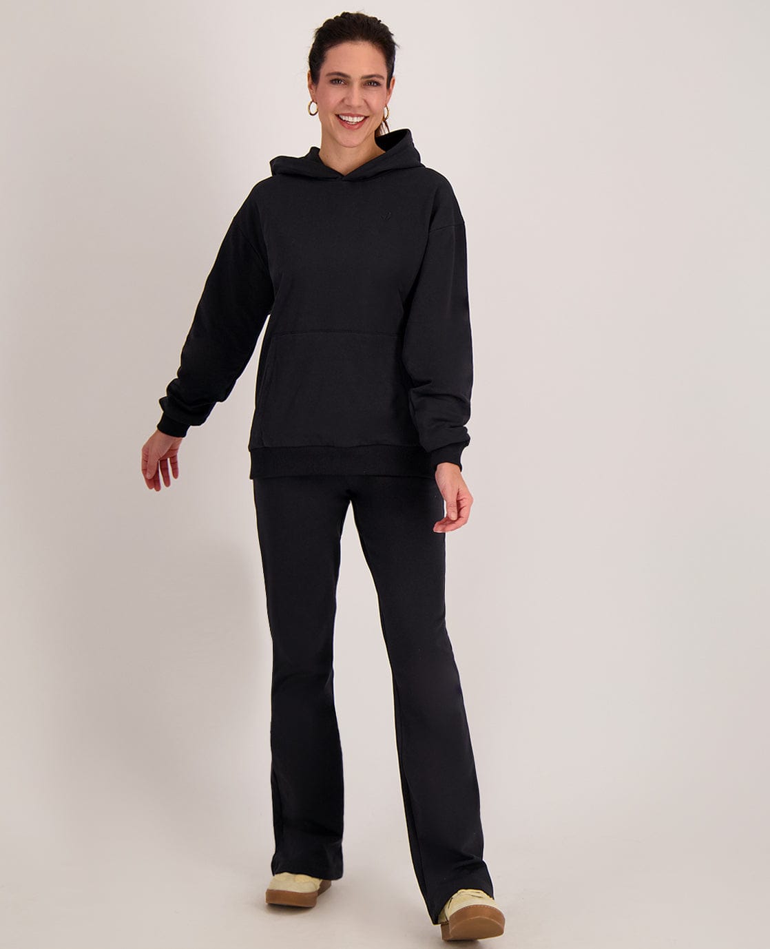 Pant Flare Organic | Zwart