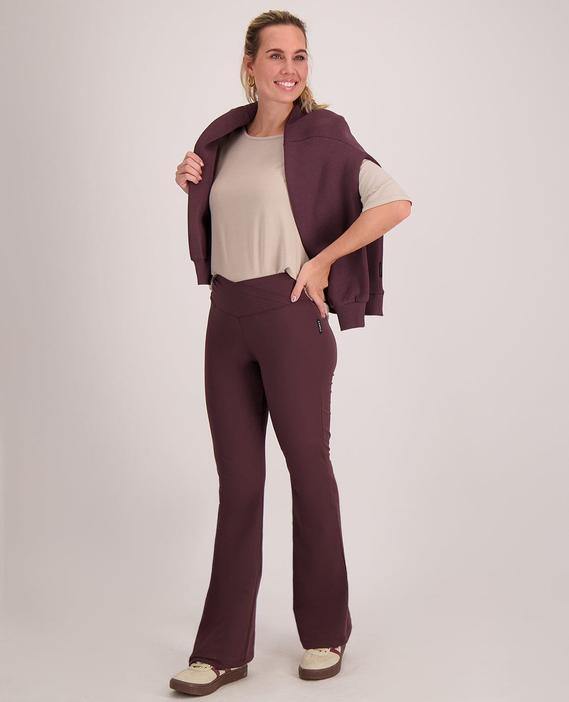 Pant Flare Sports Travel | Plum