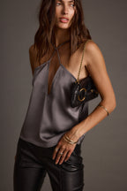 Saténový top Jada Slate