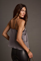 Saténový top Jada Slate