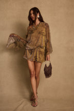 Minišaty Kahlo s květinovým vzorem