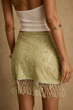 Minisukně Luna Cove s šalvějovými třásněmi