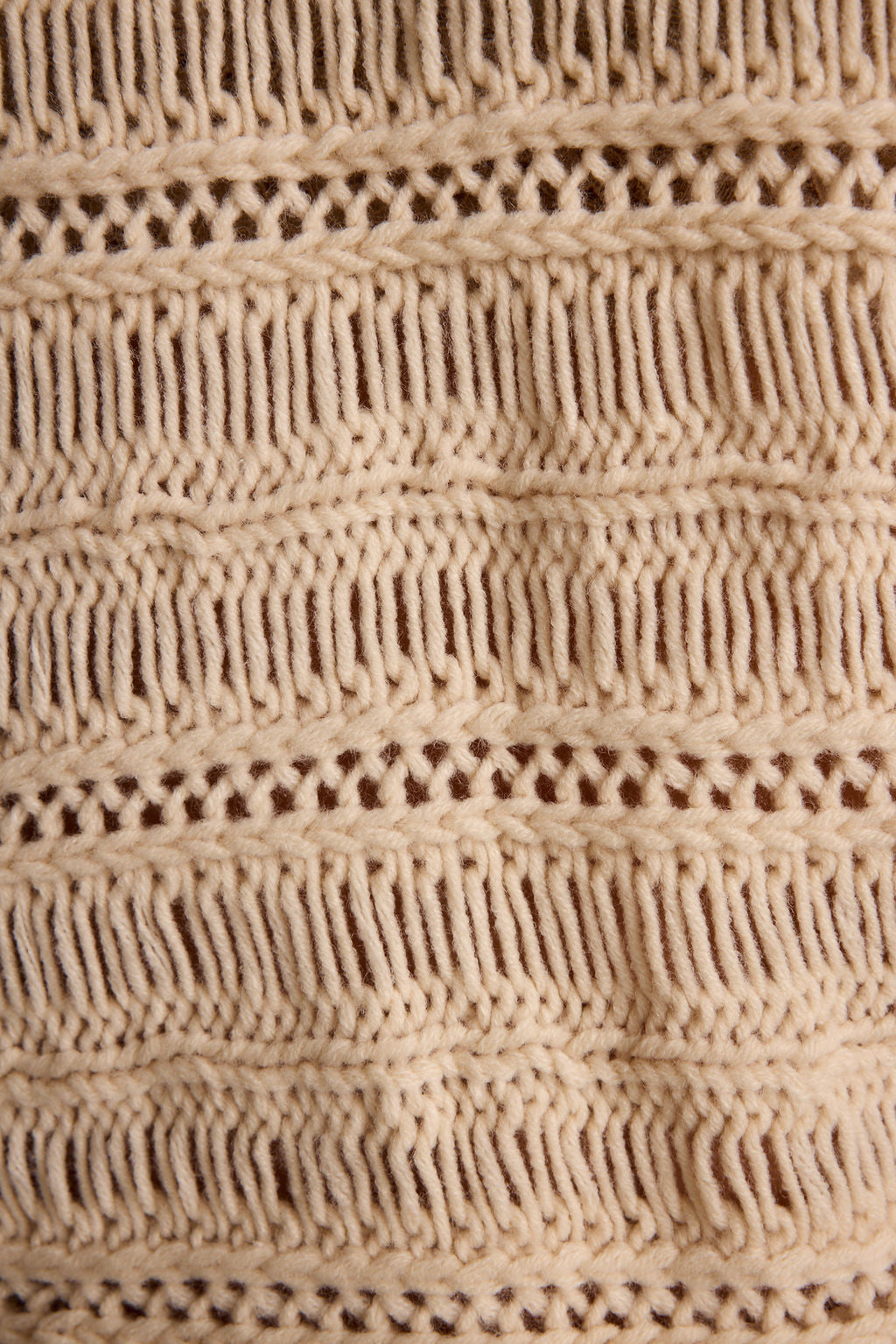 Háčkovaný svetr Marela krémového tvaru