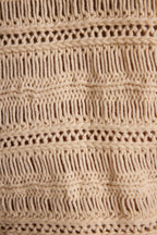 Háčkovaný svetr Marela krémového tvaru