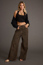 Kalhoty s leopardím potiskem Midland