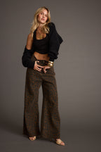 Kalhoty s leopardím potiskem Midland