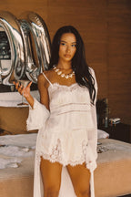 Svatební župan Dove White