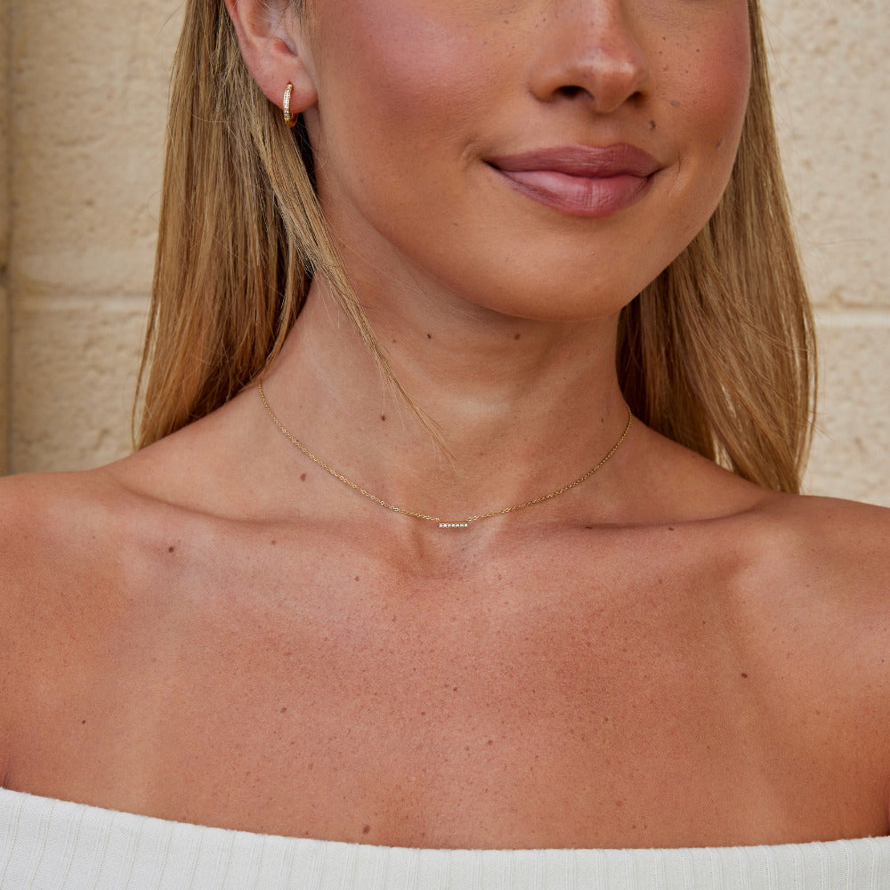 Missy Crystal Bar Pendant Necklace