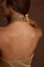 Lurexový top s ramínky Moonlit Kiss zlaté barvy