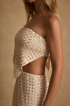 Šála Ola s flitrovanými motivy šampaňského