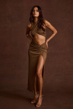 Bronzová maxi sukně Toulouse