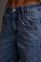 Džínové kalhoty Presley Cuffed Straight Leg