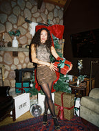 Černý krajkový top Vivette s imitací výstřihu