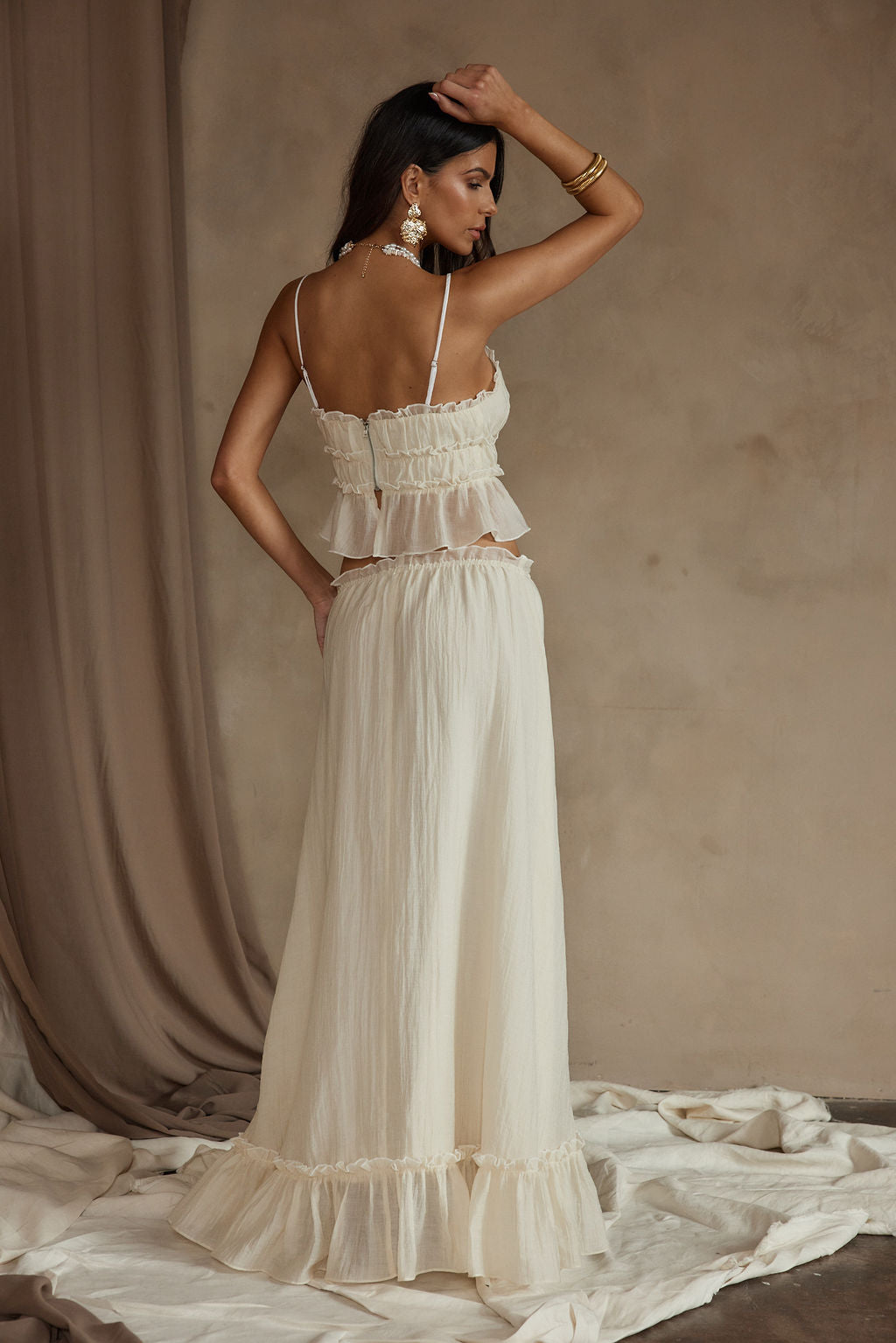 Dětská žlutá maxi sukně Dahlia