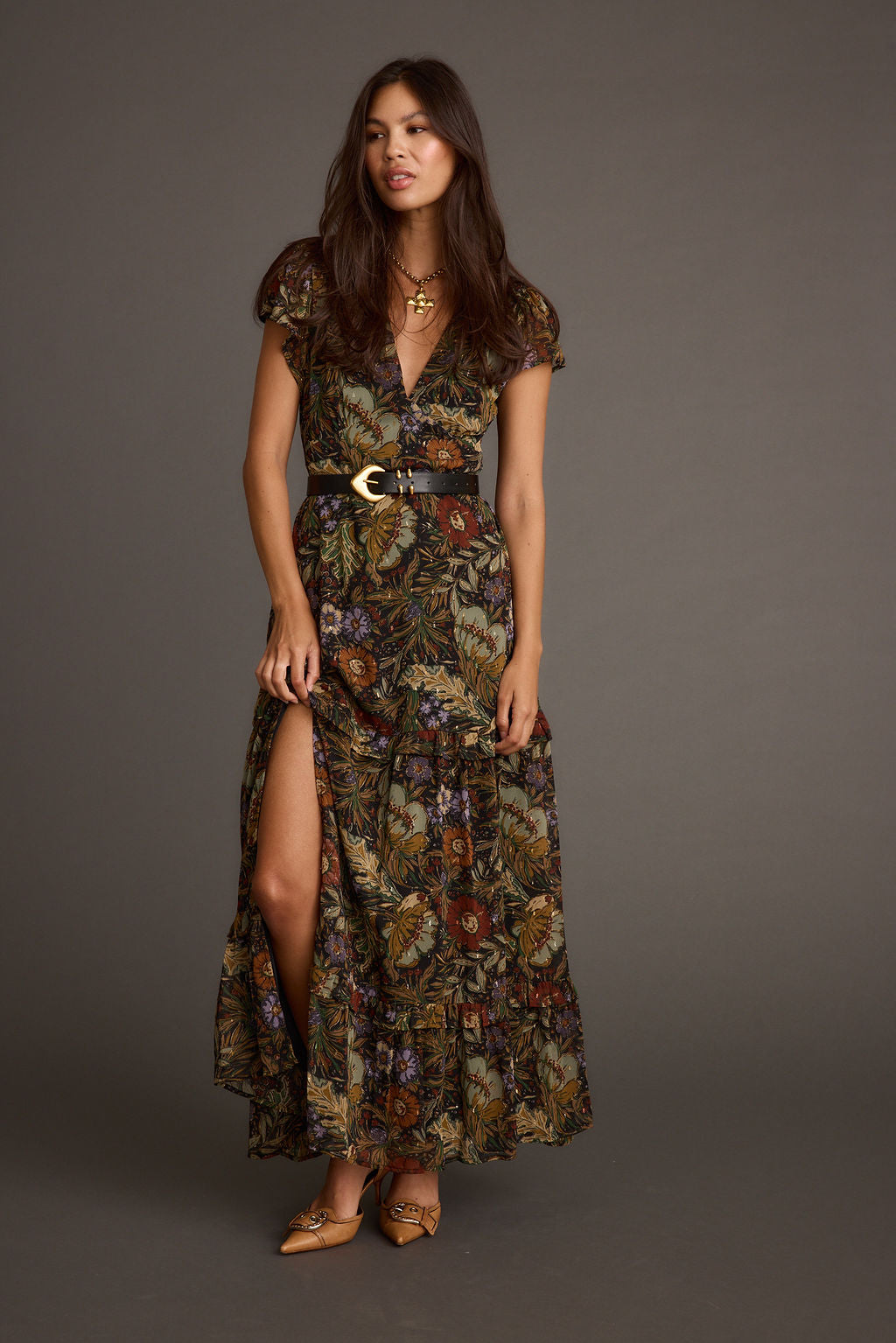 Maxi šaty Sundance s květinovým vzorem a paisley vzorem
