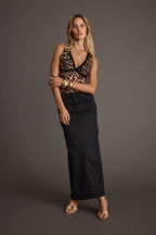 Tank Wilda Leopard Mesh s výstřihem do V