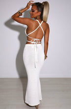 Maxi sukně Alexa - bílá