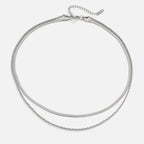 Alexandra Silver Layered Necklace