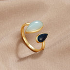 Aquamarine Teardrop Ring