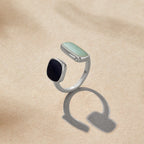 Aquamarine Wrap Silver Ring