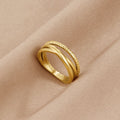 Ara Twisted Crossed Ring