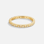 Arquette Gold & Crystal Band Ring