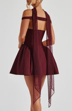 Šátek Ayla - třešňový lak