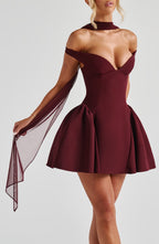 Šátek Ayla - třešňový lak