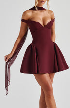 Šátek Ayla - třešňový lak