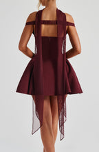 Šátek Ayla - třešňový lak