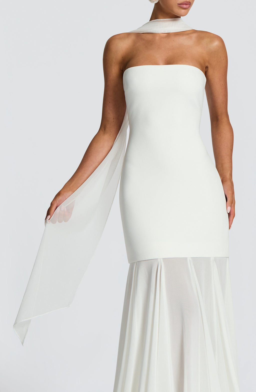 Šátek Ayla - slonovinová barva