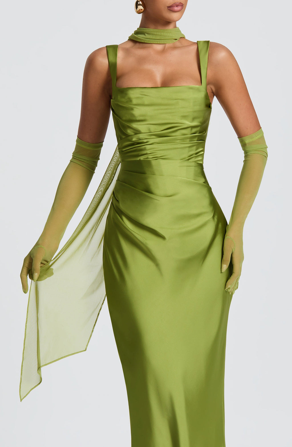 Šála Ayla - olivová