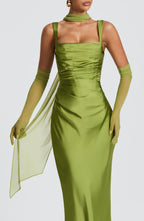 Šála Ayla - olivová