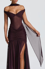 Šátek Ayla - švestkový